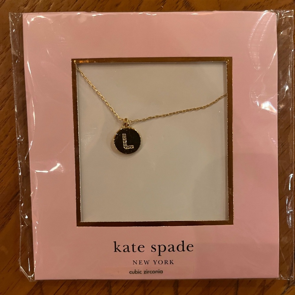 Kate spade gold monogram necklace - NWT - letter L
